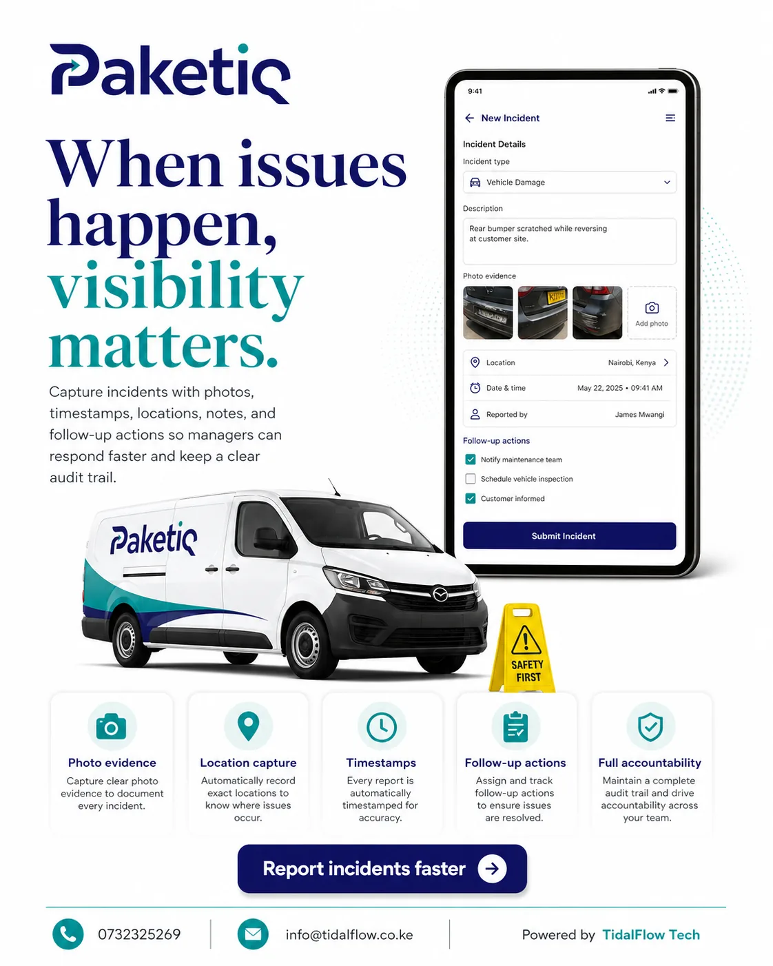 Paketiq daily vehicle inspection and compliance checks