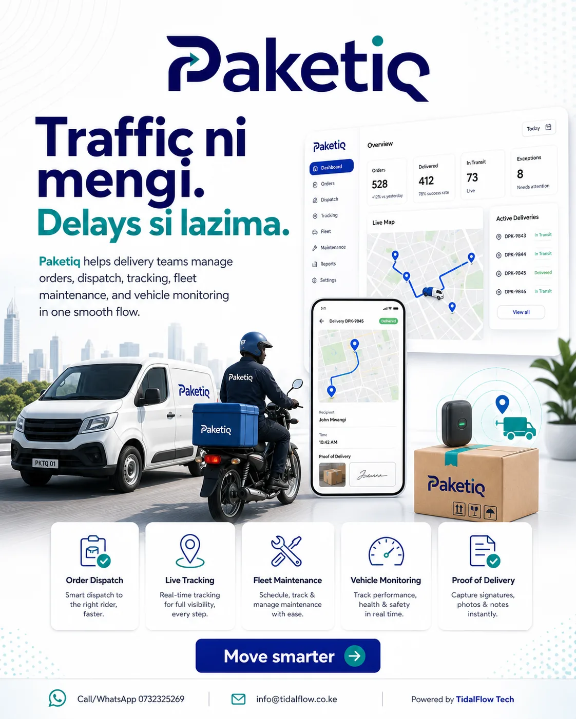 Paketiq fleet care dashboard