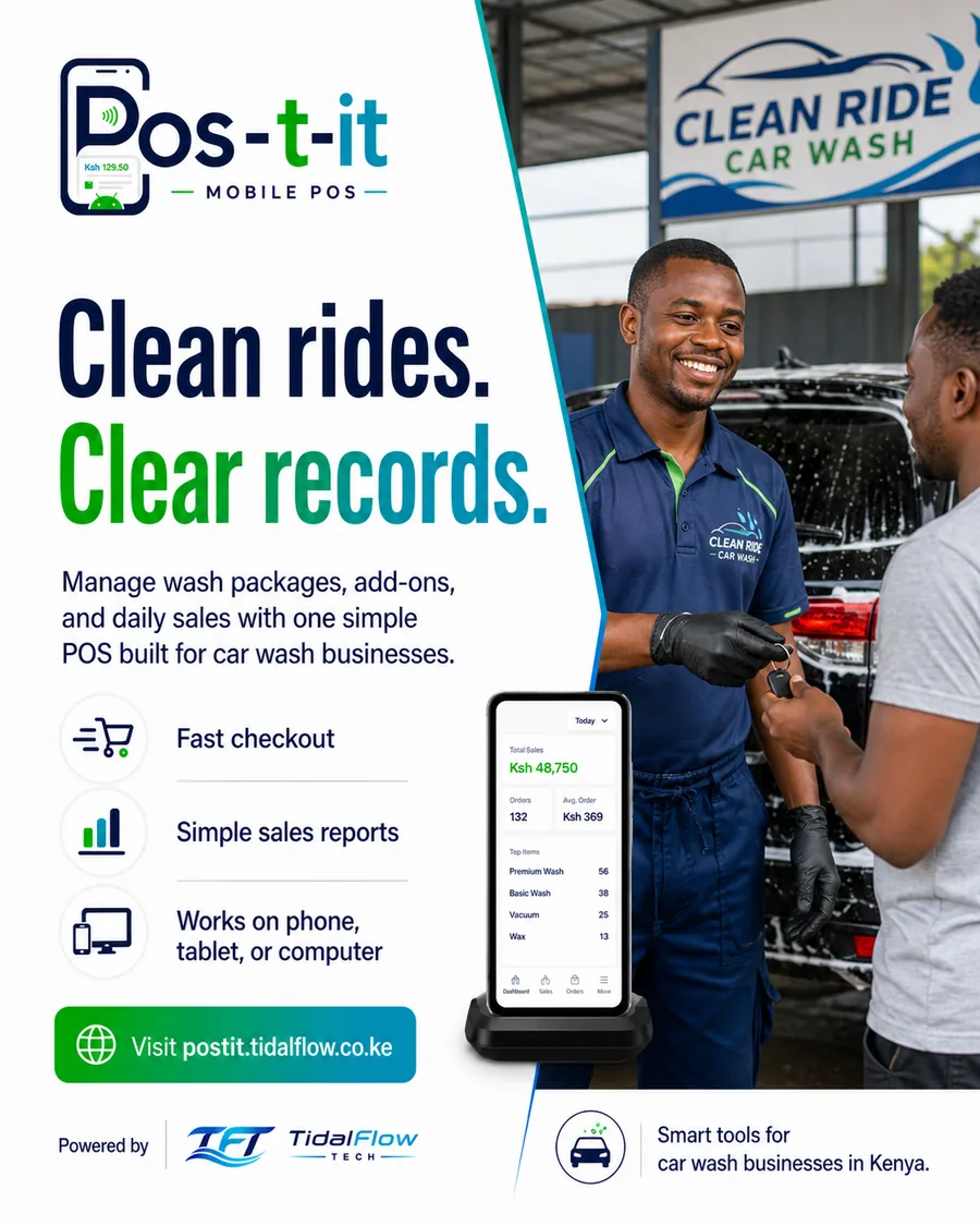 POS for car wash businesses in Kenya