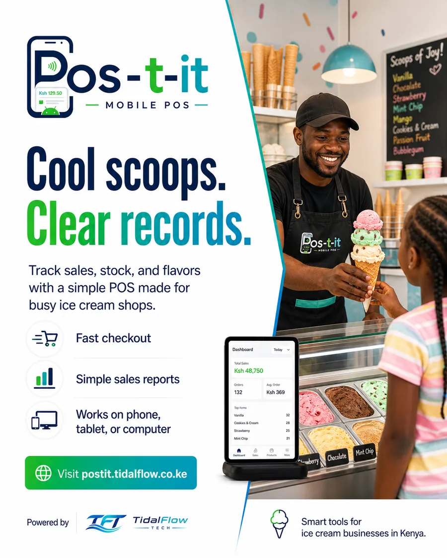 Ice cream shop POS Kenya