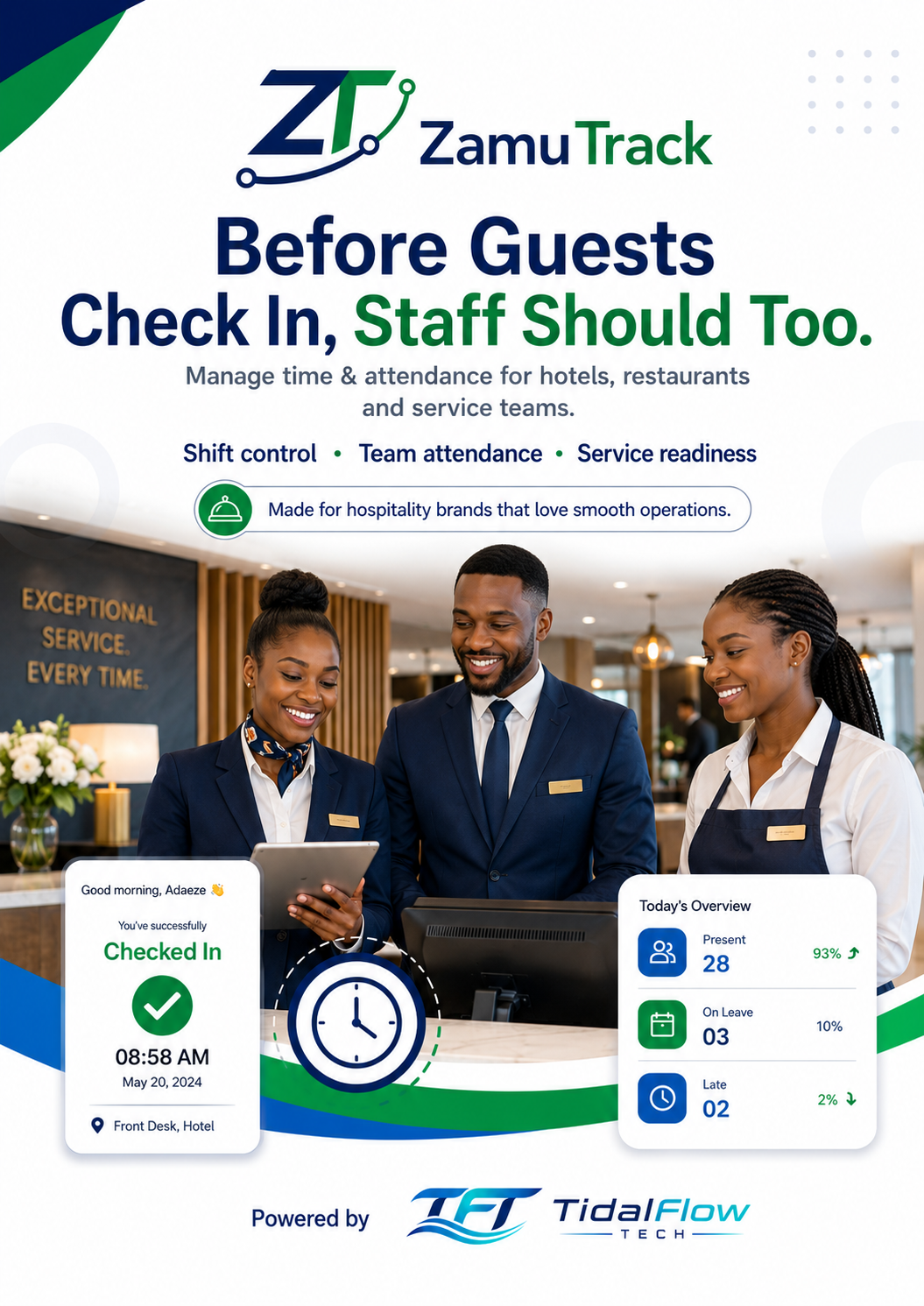 ZamuTrack for hotels and hospitality